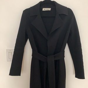 BARENA VENEZIA Black Wool Maxi Coat, IT 40